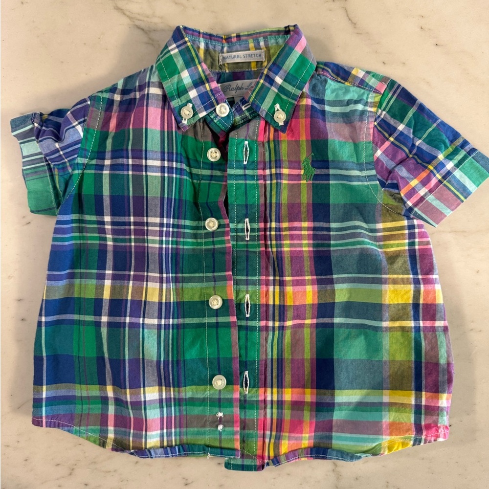 Ralph Lauren Multicolor Plaid Kids Button Down Shirt